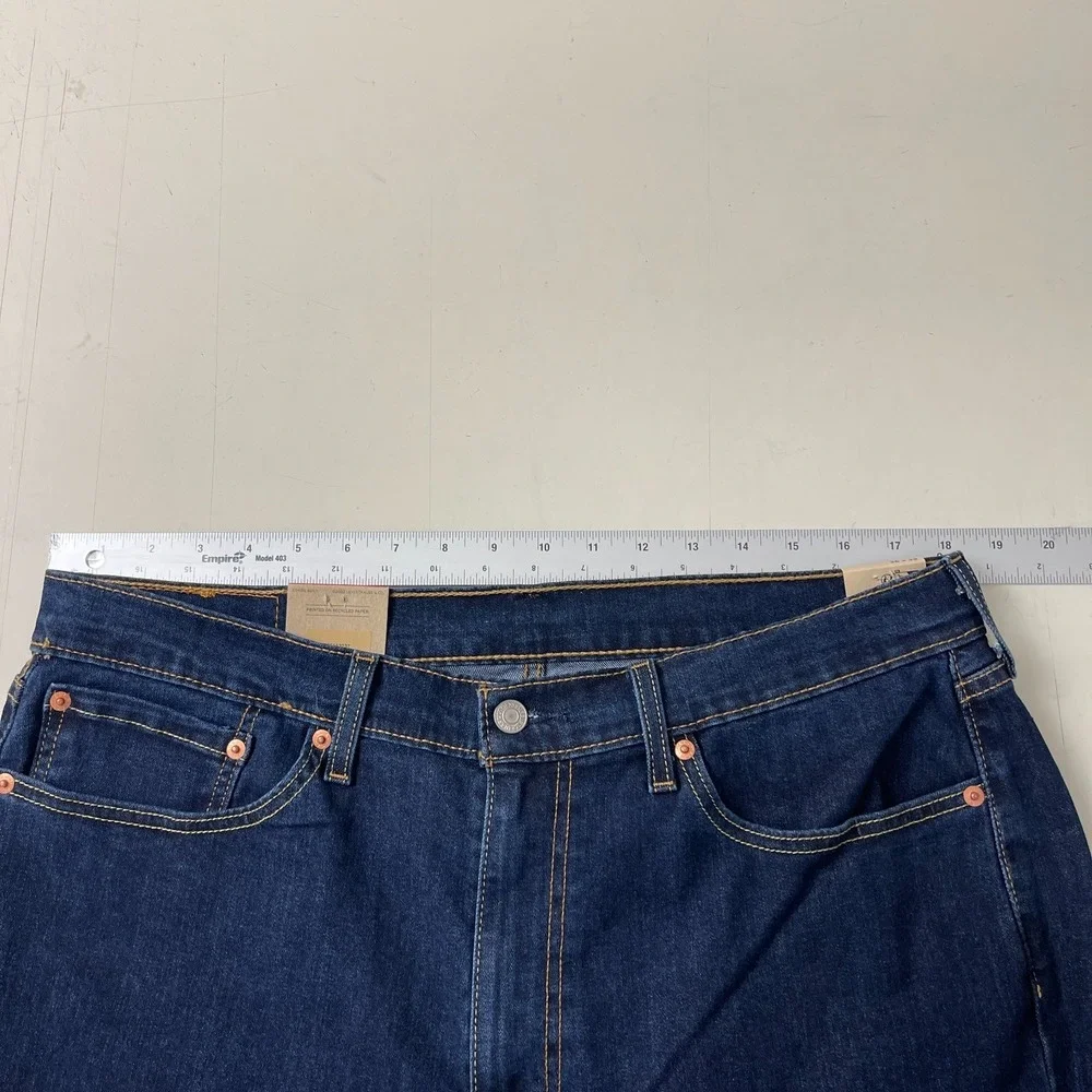 Levis 514 Jeans Mens 36x32 Blue Straight Dark Wash Denim Grunge Cowboy Work Rock